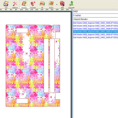Dizüstü bilgisayar derisi yapım makinesi dizüstü bilgisayar şablonları ve kesme sınırı olmadan yaratıcı dizaynlar destekler